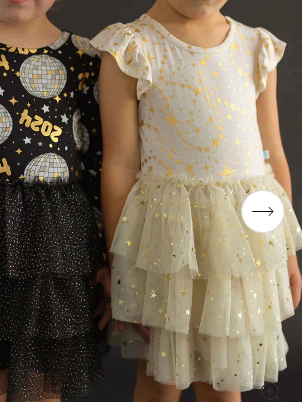 Posh Peanut Olympia Ruffled Cap Sleeve Tulle Dress